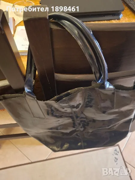 Голяма синя дамска чанта. , снимка 1
