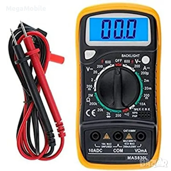 XL830L LCD цифров волтметър омметър амперметър OHM мултицет, снимка 1