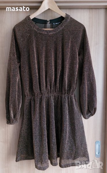 SHEIN - златиста рокля, снимка 1