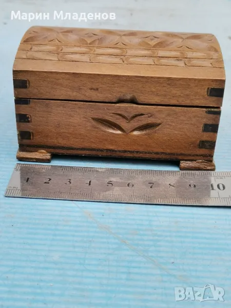 Дървена кутийка за бижута, снимка 1