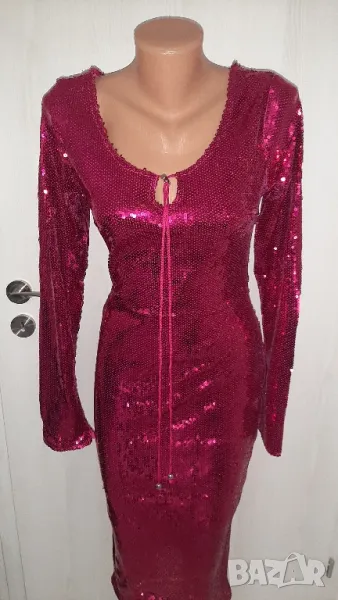 Нова розова рокля с пайети , снимка 1
