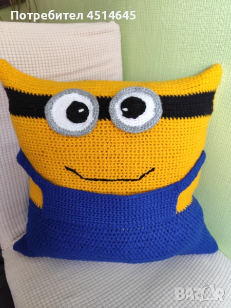 Възглавница "миньон"50/50 ръчно изработена, снимка 1