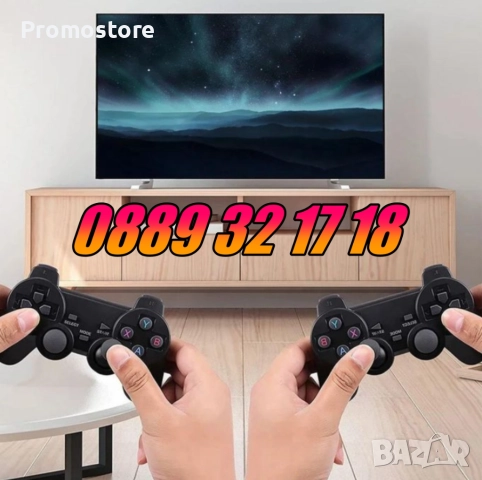 Безжична конзола GAME STICK HD с 10000 игри и два джойстика, ретро телевизионна игра, снимка 4 - Други игри и конзоли - 52164348