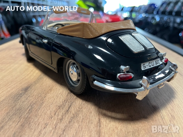 BBURAGO Метална колекционерска количка модел PORSCHE 356B COUPE 1963г., снимка 3 - Колекции - 52324478