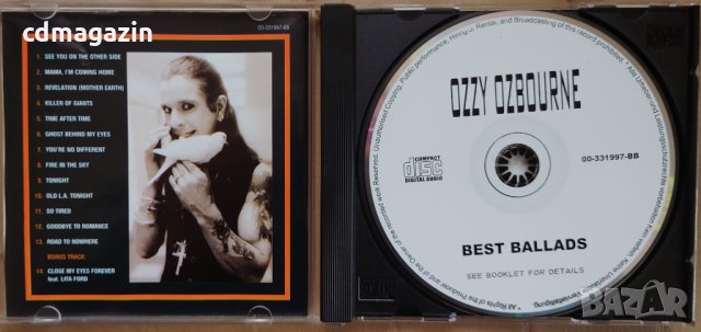Компакт дискове CD Ozzy Osbourne – Best Ballads, снимка 3 - CD дискове - 35167762