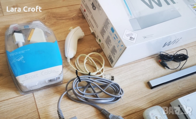 Nintendo Wii пълен комплект с кутия два контролера и игра , снимка 6 - Nintendo конзоли - 52802529