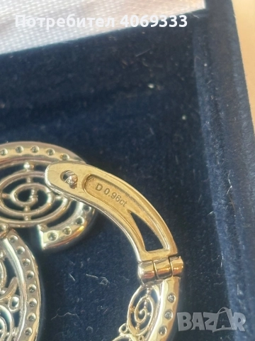 Обеци от бяло 18к злато “Valentin” ⚖️7.59гр С монтирани 96 бр 💎💎💎, снимка 17 - Обеци - 51747992