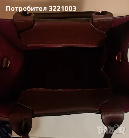 Дамска чанта в цвят бордо от еко кожа D&G, снимка 2 - Чанти - 56052656