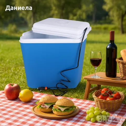 Хладилна кутия Atlantic 10L 12V, активна, синя, снимка 3 - Хладилни чанти - 50356192