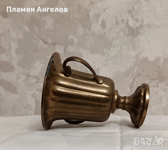 Стилна антикварна ваза от месинг /бронз 12см , снимка 7 - Антикварни и старинни предмети - 53991790
