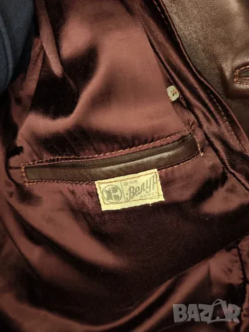 Мъжко кожено палто/шуба с подплата XL, снимка 9 - Палта - 48370822