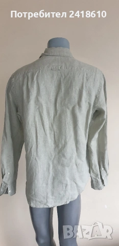 Boggi Milano Len/ Лен Regular Fit Mens Size M ОРИГИНАЛ! Мъжка Ленена Риза., снимка 7 - Ризи - 53709252