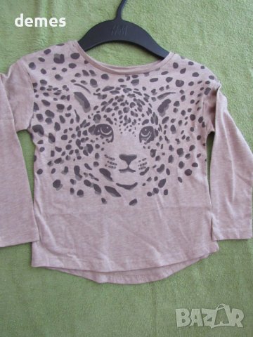 Блуза за момиче Н&М с ефектен тигров принт размер 110/116, ново, снимка 6 - Детски Блузи и туники - 37313123