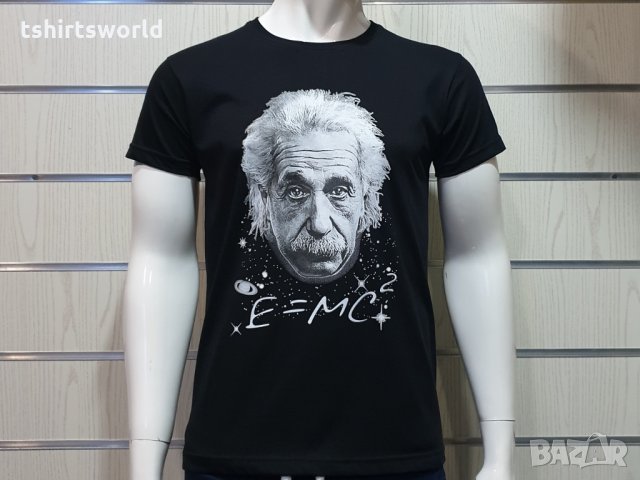 Нова мъжка тениска с трансферен печат Алберт Айнщайн, снимка 8 - Тениски - 28317020