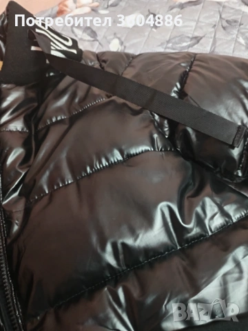 Черно зимно яке с качулка , снимка 2 - Якета - 53155835