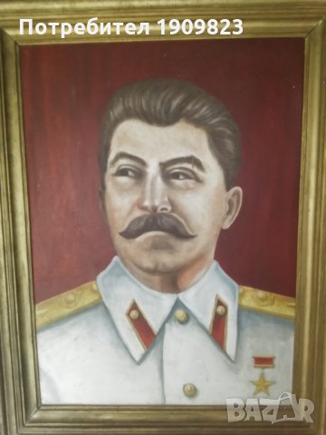 Голям портрет Сталин, снимка 2 - Картини - 29485239