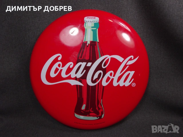 РЕТРО МЕТАЛНА ИЗПЪКНАЛА РЕКЛАМНА ТАБЕЛА COCA-COLA 2003