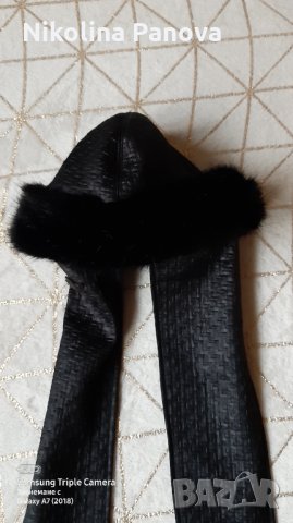 Зимна кожена шапка, снимка 4 - Шапки - 35420651