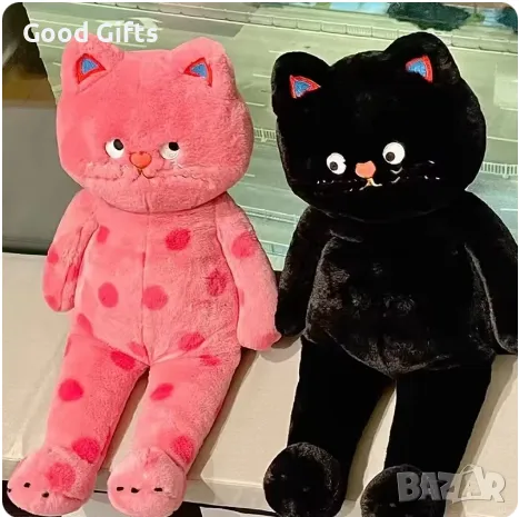 Голяма плюшена Котка, Голяма плюшена играчка Дълга Котка, 80см, снимка 3 - Плюшени играчки - 47311283