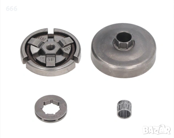 Комплект зъбно колело на съединителя 7 зъба с лагер за HUSQVARNA 55 51 50, 3/8-7