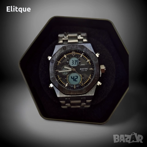 Bistec Martyn L i n e Водоустойчив Луксозен метален часовник, снимка 6 - Мъжки - 52889472