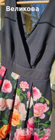 Флорална официална рокля, снимка 3 - Рокли - 52274326