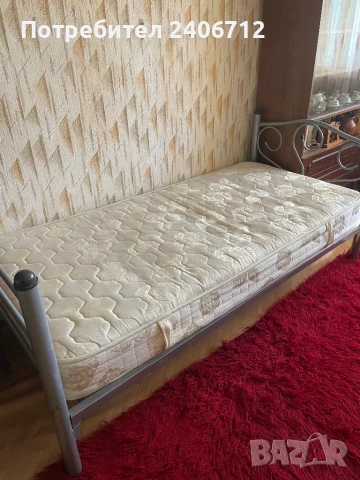 Метално легло с матрак 190/90см!!