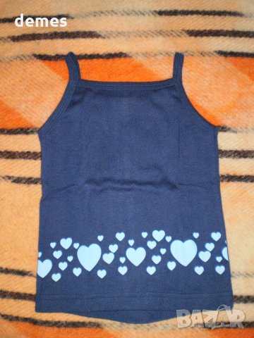 Детски тъмно син потник за момиче с презрамки размер 116,нов