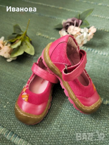 Детски кожени сандали за момиче като нови 22 , снимка 1