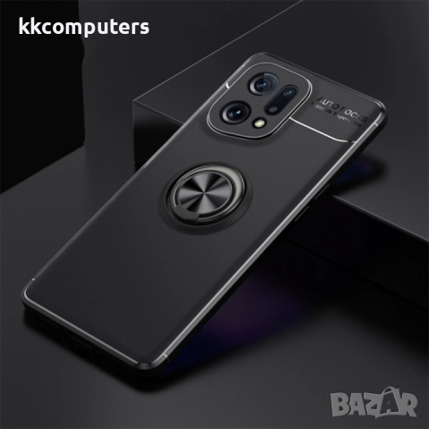 OPPO Find X5 Удароустойчив Ring Holder Калъф и Протектор, снимка 3 - Калъфи, кейсове - 52057264