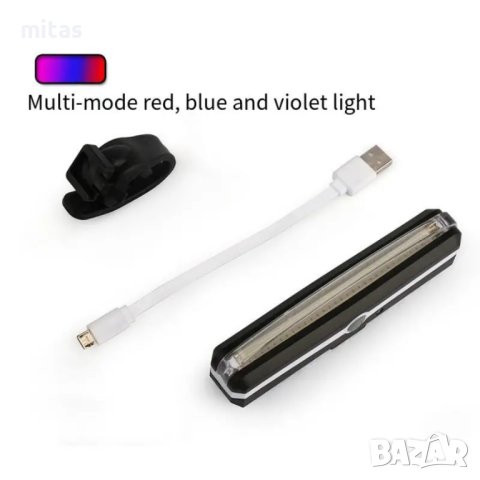 Полицейска стоп LED светлина с висока интензивност, Многоцветна, USB, снимка 8 - Аксесоари за велосипеди - 44434881