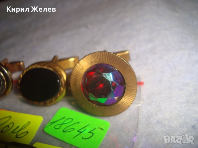 ЛОТ 3 СТАРИ РЕДКИ ПОЗЛАТЕНИ БУТОНЕЛИ с ХЕМАТИТ ЧЕРЕН ОНИКС и БОХЕМСКИ КРИСТАЛ 18645, снимка 11 - Антикварни и старинни предмети - 37597468