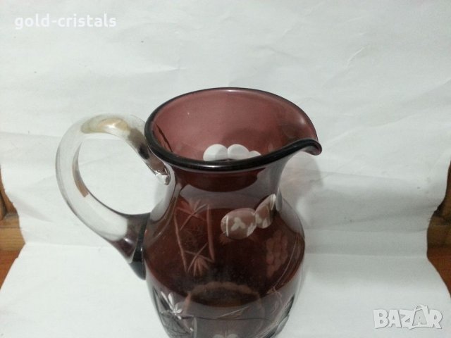 Кристална кана цветен кристал , снимка 5 - Антикварни и старинни предмети - 35308792