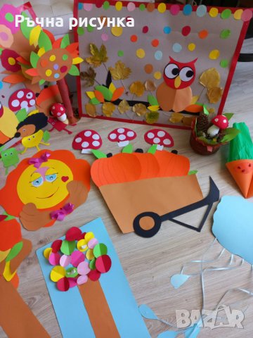 Голяма ръчно изработена есенна украса, снимка 4 - Декорация за дома - 38269486