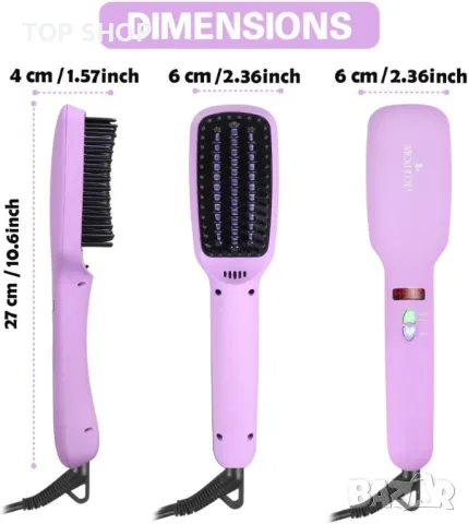 MEXITOP Йонна  Четка- преса за стилизиране и изправяне на коса, снимка 6 - Преси за коса - 49106094