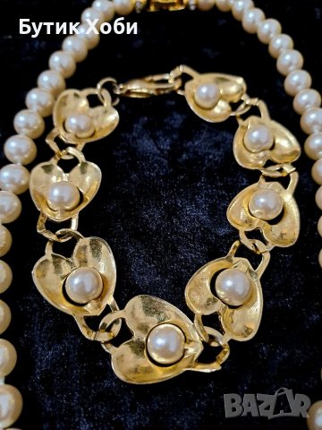 Комплект бижута с перли , снимка 2 - Бижутерийни комплекти - 39410379