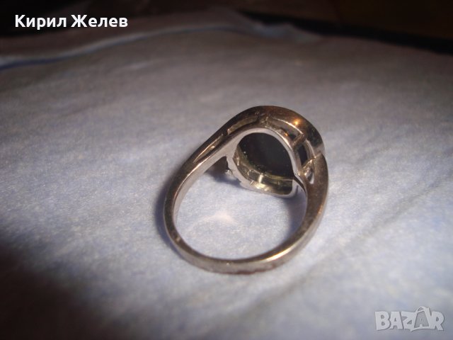 ПРЕКРАСЕН СКЪПОЦЕНЕН СРЕБЪРЕН АРТ ДЕКО ПРЪСТЕН СРЕБРО 925 ГОЛЯМ ЮВЕЛИРНО ФАСЕТИРАН ЧЕРЕН ОНИКС 28736, снимка 4 - Пръстени - 37252446