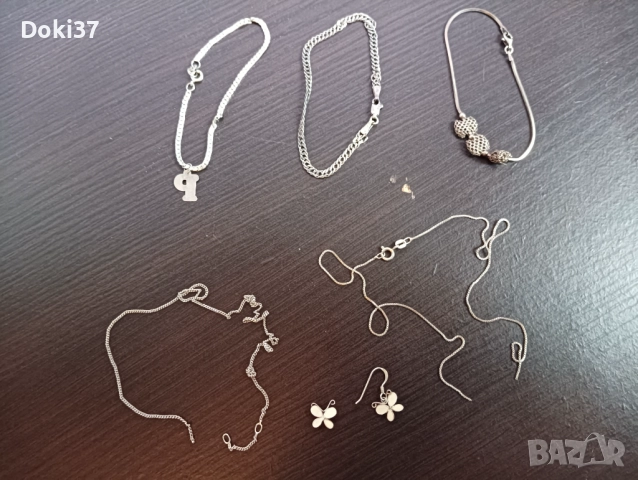 СРЕБЪРНИ ГРИВНИ ЛАНЧЕТА И ОБЕЦИ , снимка 3 - Гривни - 52676310