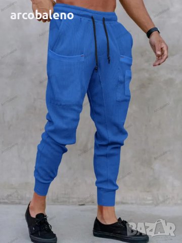 Широки мъжки ежедневни панталони с много джобове, 5цвята, снимка 9 - Панталони - 42783281