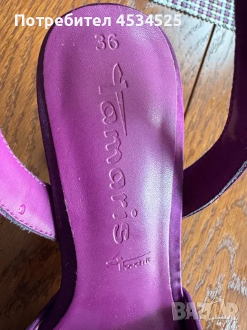 Елегантни сандали Tamaris Touch-it® (Royal Purple), 36 номер, снимка 5 - Сандали - 54328976