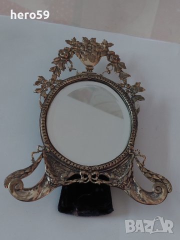 Сребърно настолно огледало (сребро 800), снимка 2 - Други - 39474413