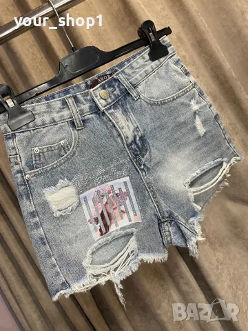 Дамски къси панталони с накъсан ефект , снимка 1