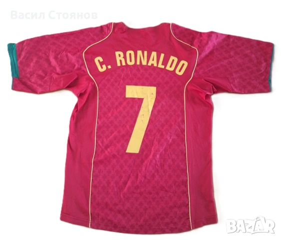 Португалия / Portugal #7 C.Ronaldo, Nike T90 EURO 2004 home - размер S, снимка 2 - Фен артикули - 54345877
