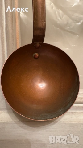 Масивен Френски меден голям черпак– кован., снимка 5 - Антикварни и старинни предмети - 53157684