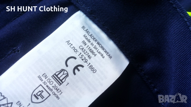 BLAKLADER 1529-1860 High-Vis Work Trousers размер 50 / M работен панталон W4-210, снимка 15 - Панталони - 52026497