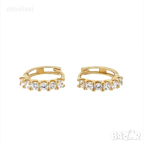 Златни обеци 2,55гр. 14кр. проба:585 модел:26606-4, снимка 3 - Обеци - 47848834