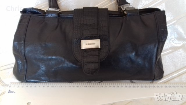 Черна чанта - естествена кожа, снимка 2 - Чанти - 31321257