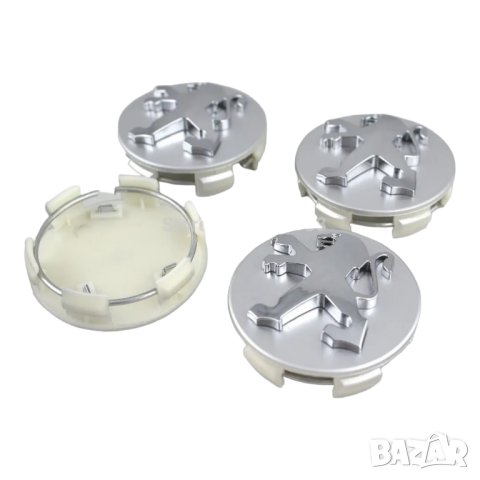 60мм Капачки за джанти за ПЕЖО Peugeot 206 307 407 2004-2010г.