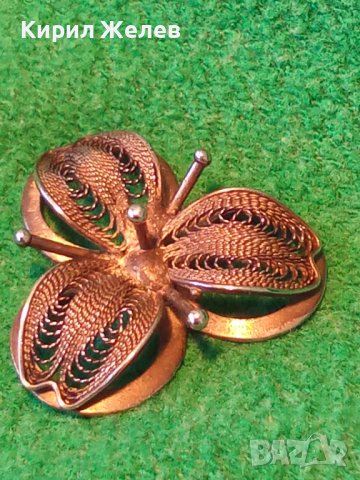 ФИЛИГРАННО СРЕБЪРНО ЦВЕТЕ АРТ БИЖУ АПЛИКАЦИЯ ВИНТИДЖ РЕТРО УКРАШЕНИЕ 17253