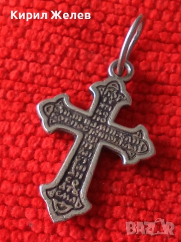 Старо сребърно кръстче 20522, снимка 2 - Колиета, медальони, синджири - 52360175